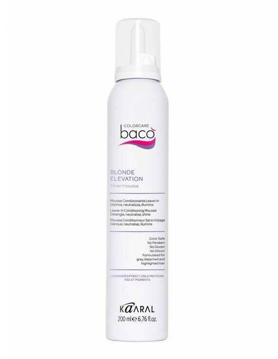 Несмываемый мусс-кондиционер Blonde elevation silver mousse 200мл Kaaral Карал